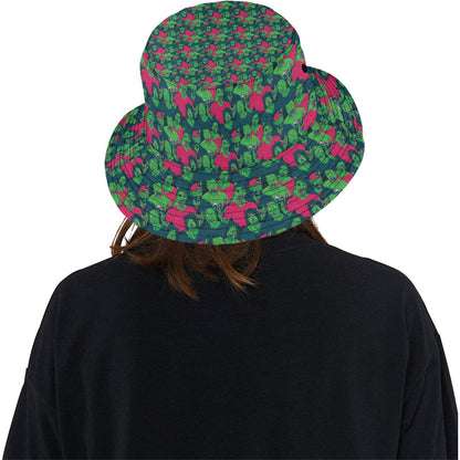 Zombie Themed Design Pattern Print Unisex Bucket Hat