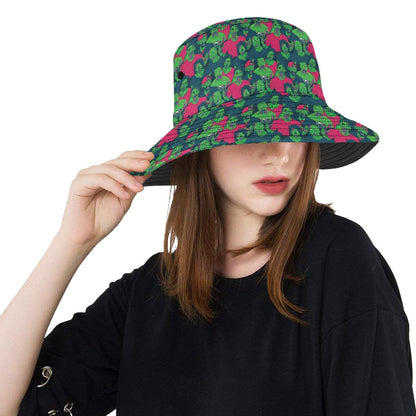 Zombie Themed Design Pattern Print Unisex Bucket Hat