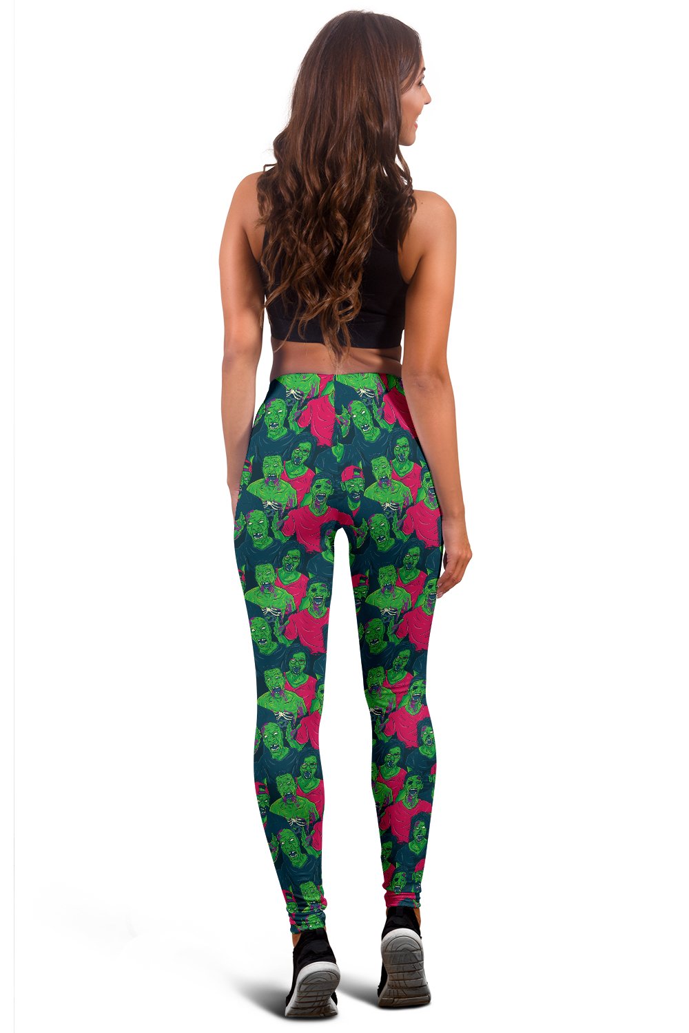 Zombie Themed Design Pattern Print Women Leggings